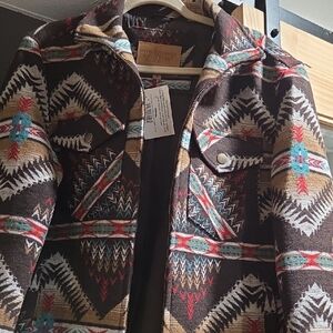 Men's Brown Patterned Jacket